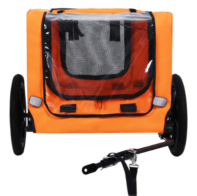 Utdoor Heavy Duty Collapsible Pet Bike Trailer With 16-Inch All Terrain Wheels & Universal Hitch Foldable Dog Cargo Carrier Cart For Bicycles — image 5