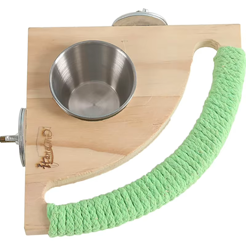Perchas para Áviles - Soporte de Cárcel con Tazón de Aluminio Inoxidable para Papagayos y Colibris — imagen 6