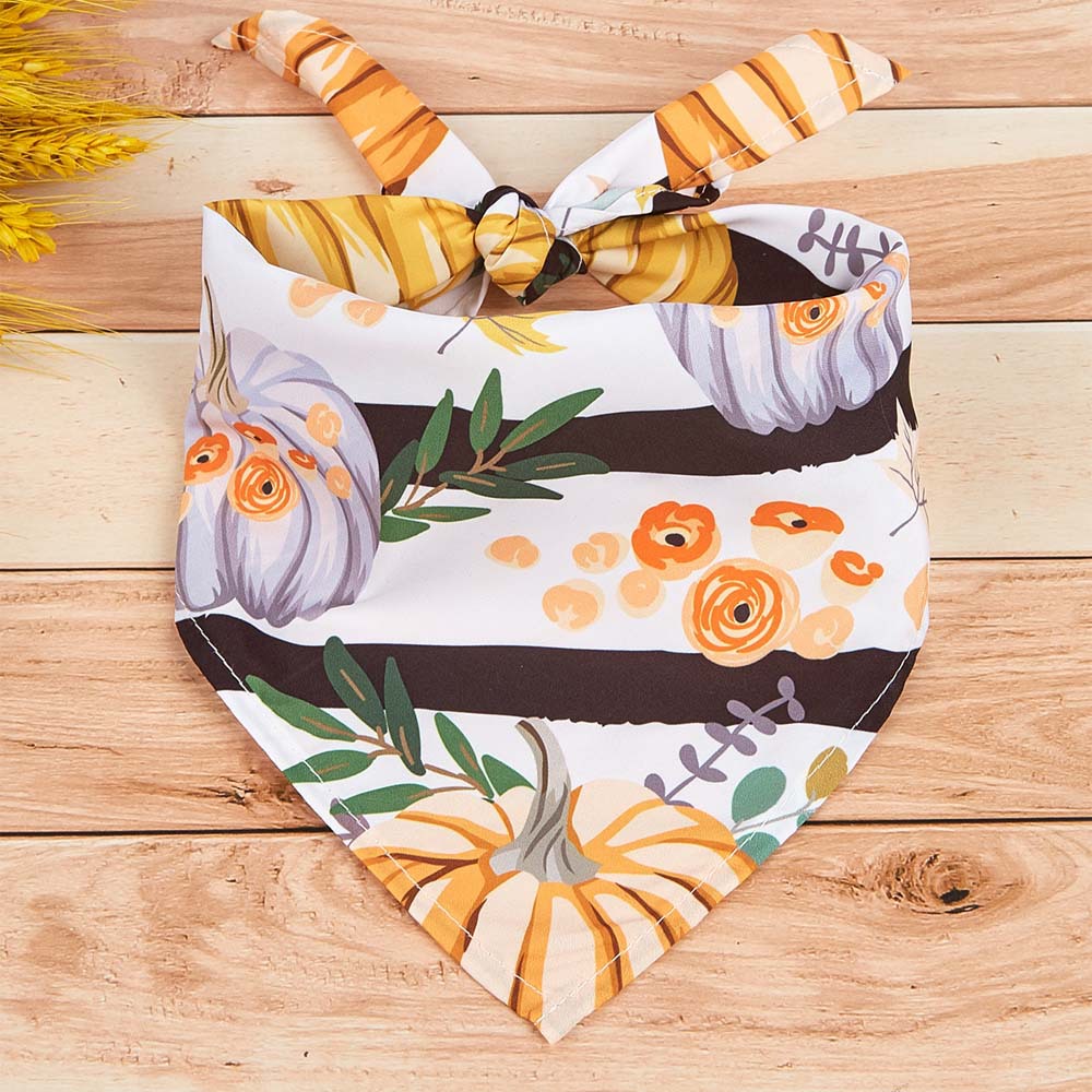 New Fashion Twill Thanksgiving Dog Scarf Triangle Pet Dog Polyester Bandana — image 6