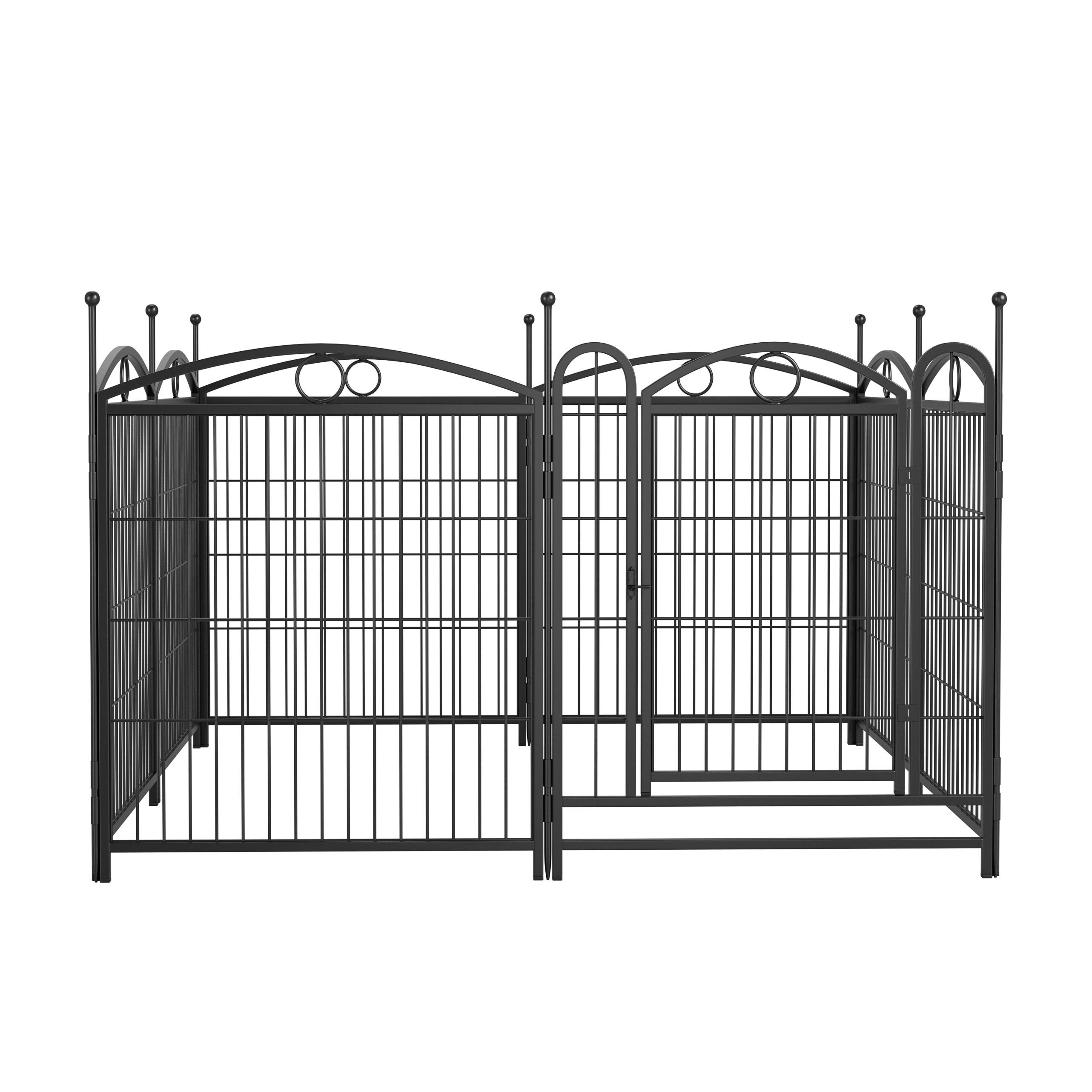 Dog Playpen Indoor 32 inch 8 Panels Metal Dog Pen Pet Dog Fence Outdoor Exercise Pen with Doors, Heavy Duty Dog Fence Puppy Pen for Large Medium Small Dogs Indoor Outdoor Foldable Pet Exercise Pen — image 16