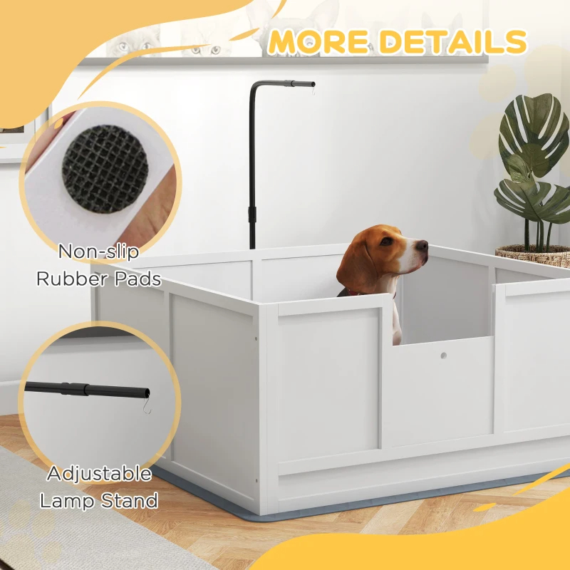 Whelping Box For Puppies With Pee Pad, Pig Rail, Adjustable Door For Small, Medium & Large Breed Dogs Birth — imagen 7