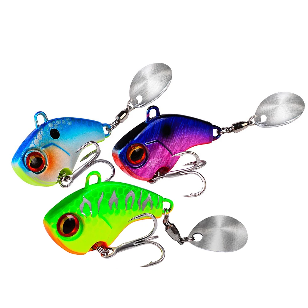 Luras de Pescar Vibración Rotativa Metal Wobble Bait Pesca Invernal 6g 15g 28g Lure Artificiales Duraderos — imagen 1