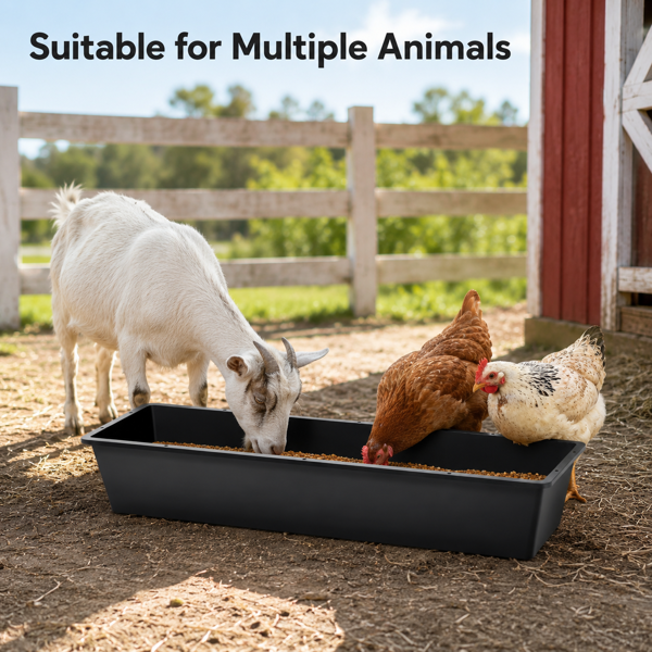 4-piece Dual-purpose Plastic Livestock Feed Trough Suitable For Daily Feeding Of Horses, Goats, Pigs And Other Animals Widely Adaptable To Home Backyards, Pastoral Fences, Livestock Sheds And Other — image 9