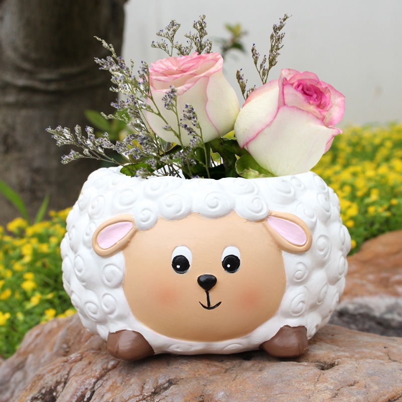 Lamb succulent plant tabletop decoration small flower pot — image 5