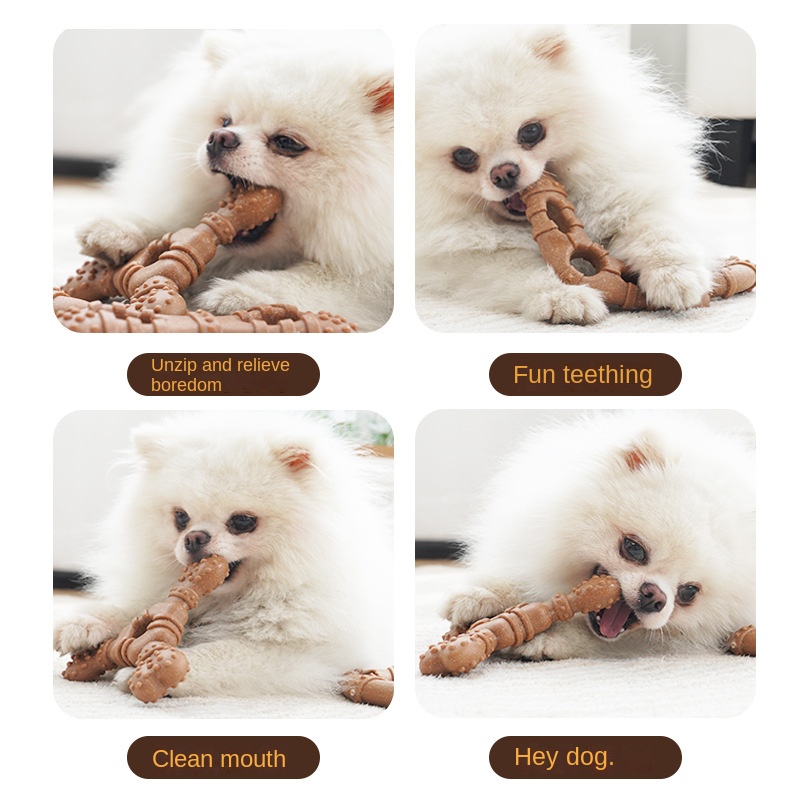 Dog Toy Bone-Shaped Chew Stick Durable Teeth Cleaning Self-Entertainment Toy for Small and Medium Dogs — image 3