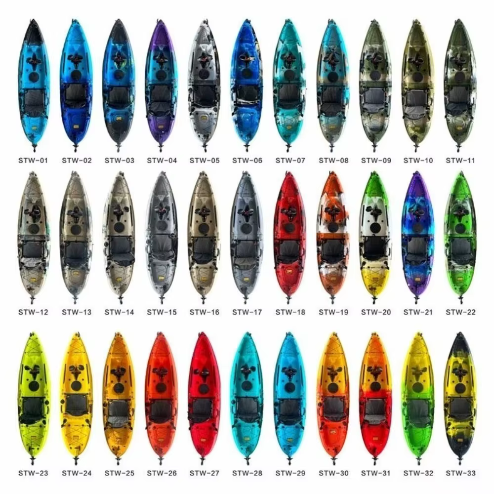 2025 Portable LLDPE Kayak With Split Hard Shell Electric Pedal-Driven Canoe For Solo Tandem Lake Sea Adventures Modular Assembly — image 6
