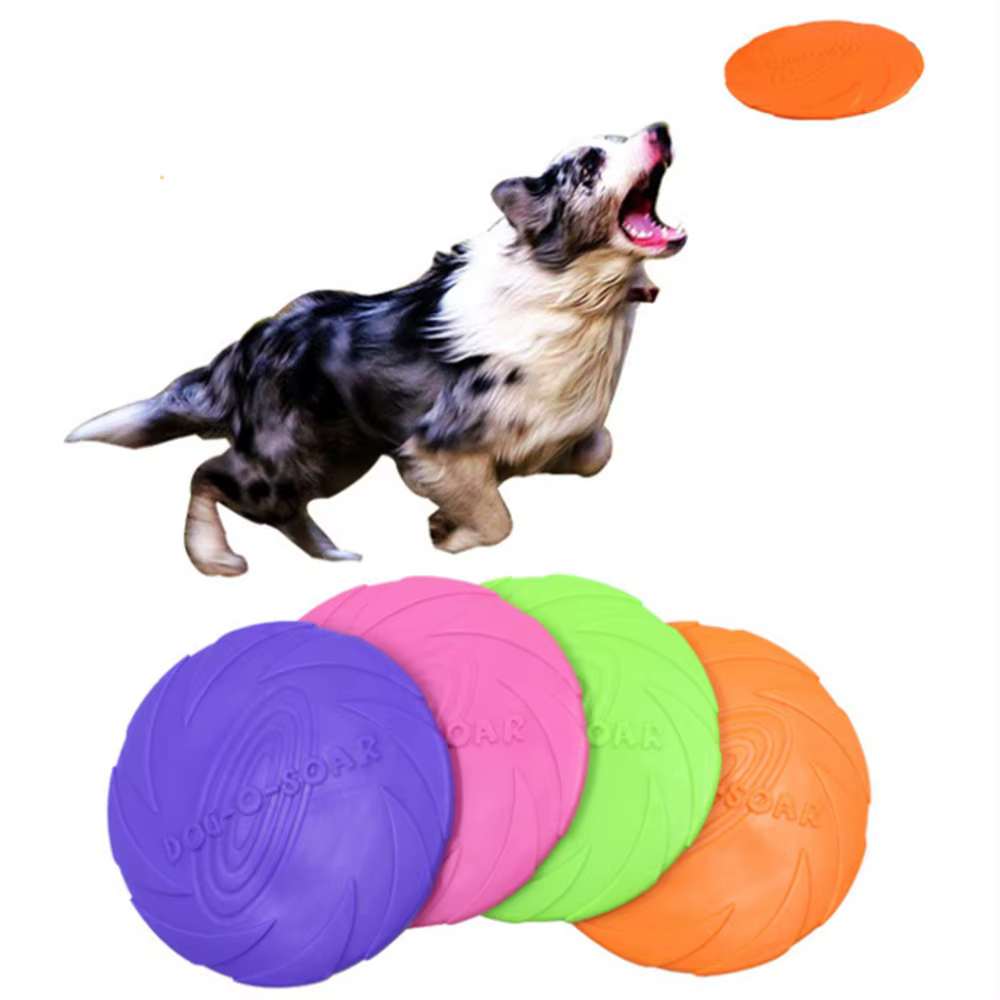 Interactive Dog Chew Toys Resistance Bite Soft Rubber Puppy Pet Toy for Dogs Pet Training Products Dog Flying Discs — image 1