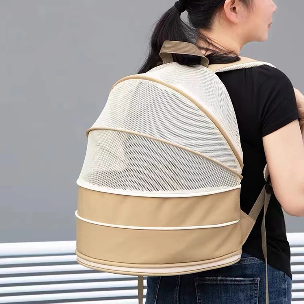 Cat Bag Expandable Out Portable School Bag Cat Cage Shoulder Backpack Pet Bag Summer Breathable Cat Out Backpack — image 1