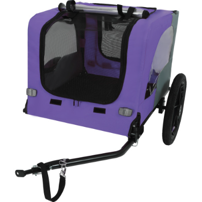 Utdoor Heavy Duty Collapsible Pet Bike Trailer With 16-Inch All Terrain Wheels & Universal Hitch Foldable Dog Cargo Carrier Cart For Bicycles — image 6