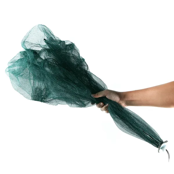 Fishing Trap Net Portable Folded Fishing Bait Trap Shrimp Minnow Crab Bait Net 6 Sides 6 Holes Crayfish Cast Mesh Trap Automatic — imagen 10