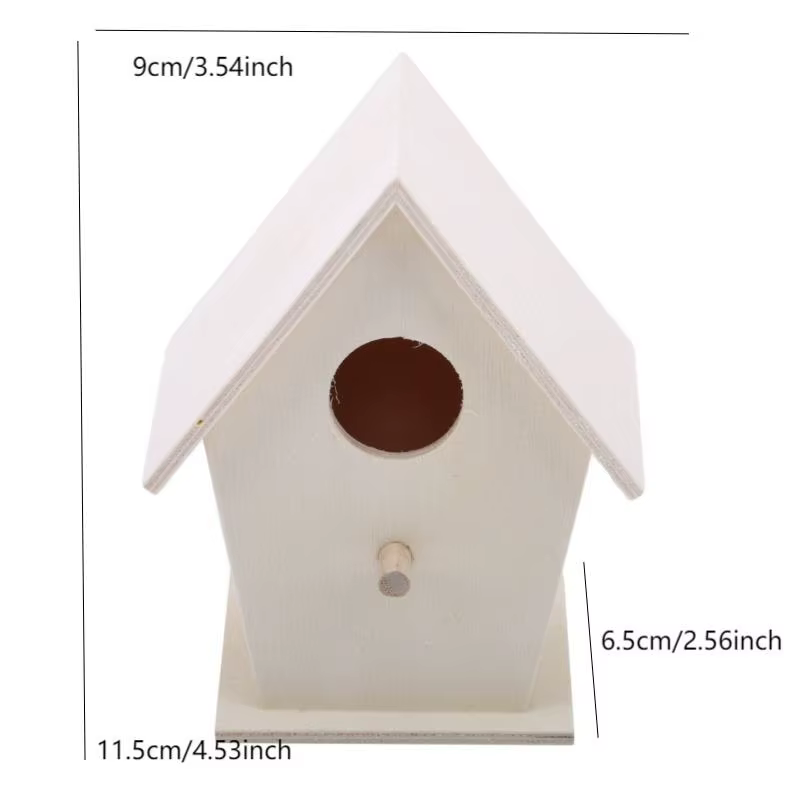 Caja de Pájaros para Jardín de Madera - Casa de Ave para Exterior con Cuerda de Colgar — imagen 6
