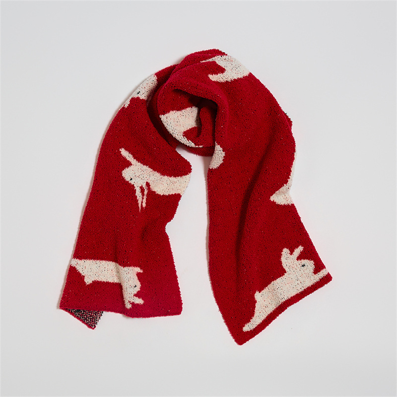 New Year Rabbit Blanket Sofa Blanket Scarf — image 4