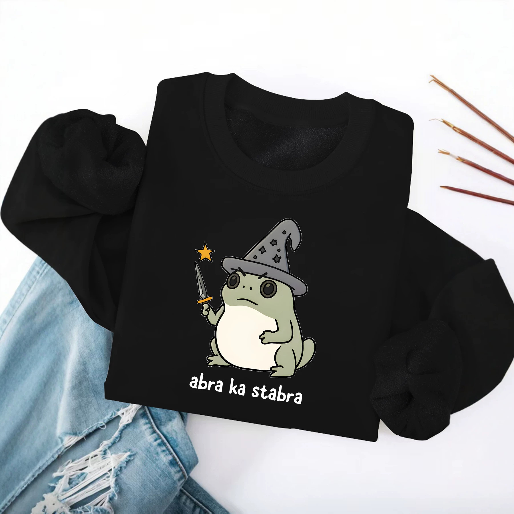 Frog printed fleece hoodie — image 6