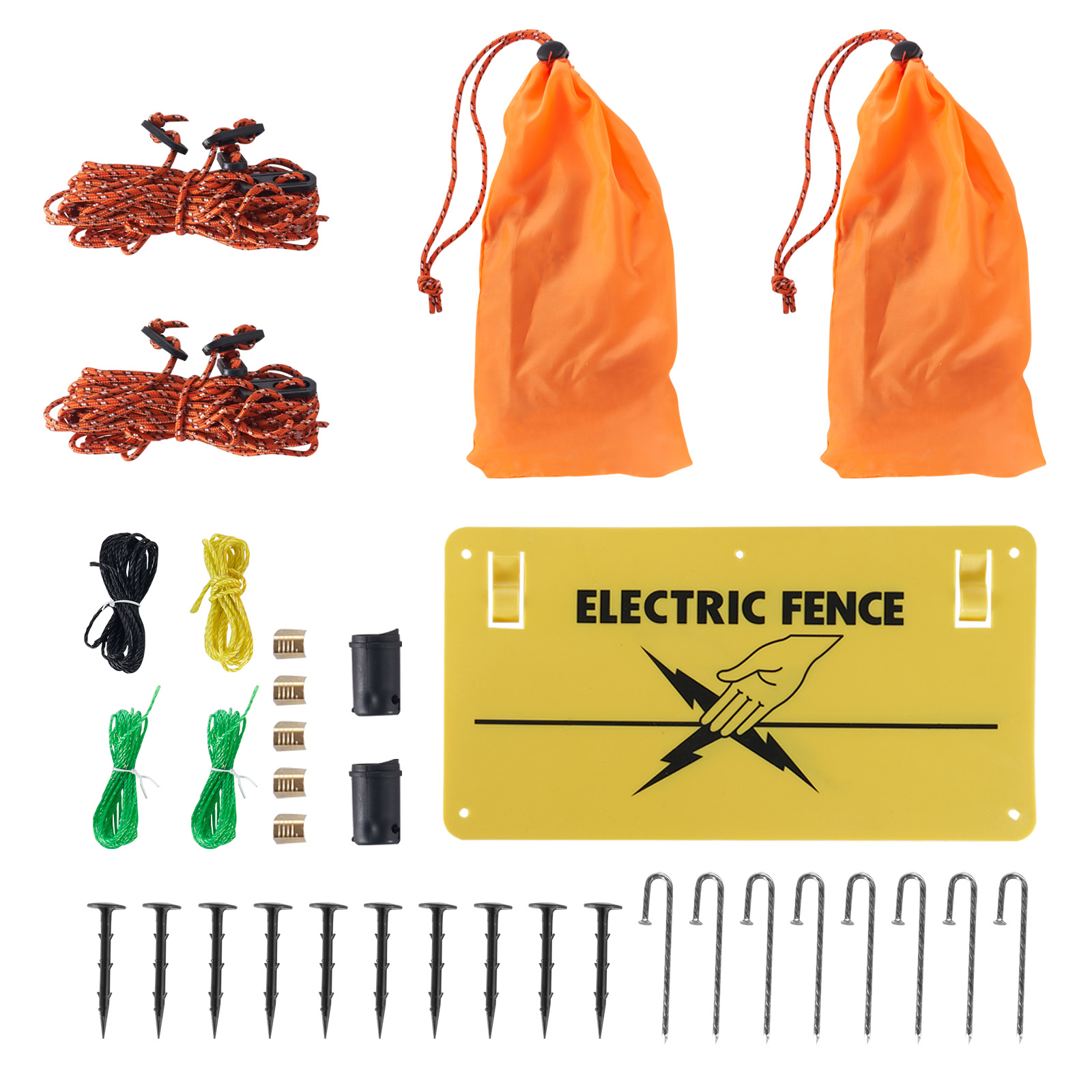Red de Cerca Eléctrica VEVOR, 35 cm Alt x 164 pies Largo, Red PE con Postes y Estacas Dobladas con Espinas, Malla Útil Portátil para Cabras, Ovejas, Corderos, Ciervos, Puerros, Perros, Ideal para Jardines, Granjas y Rancho — imagen 6
