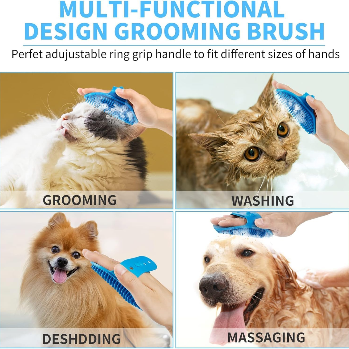 Limpiaza de Patas Caninas Profesionales 7 en 1 para Perros y Gatos - Incluye 1 Limpiaza Portátil, 1 Cepillo de Baño, 2 Cepillos Dentales para Perros y 3 Toallas Absorbentes — imagen 2