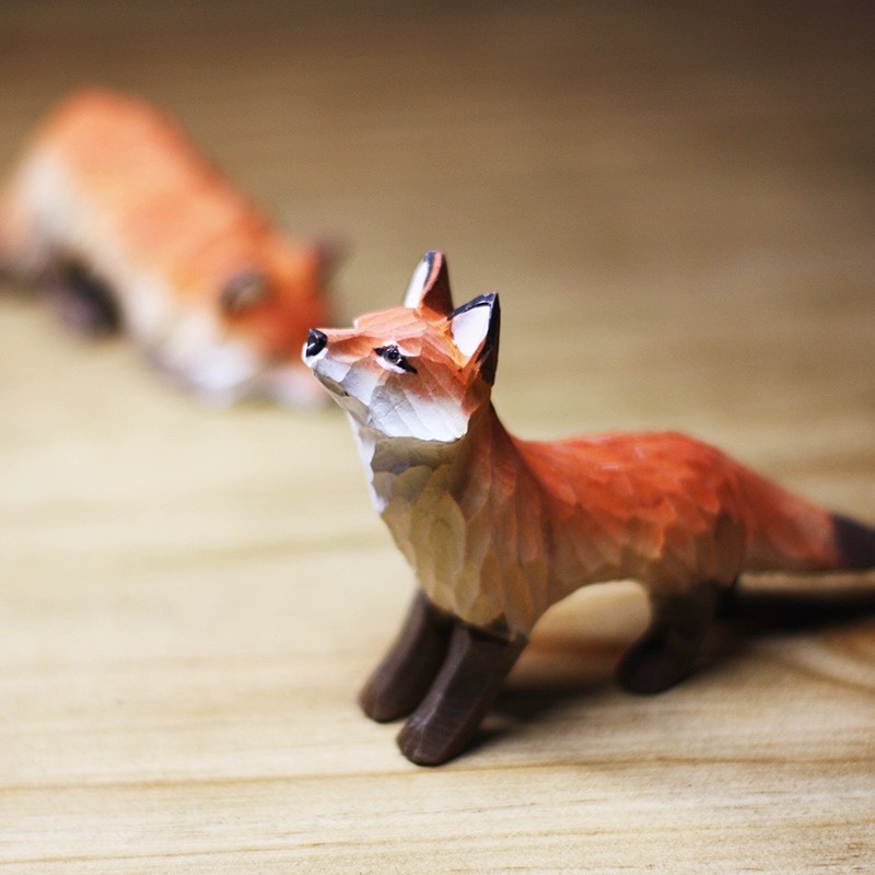 Creative Wooden Cat Trinkets Crafts Handmade Wood Carving — image 23
