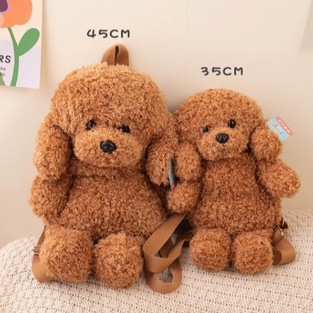 Mochilas de Teddy Perro con forma de Poodle Kawaii para Niñas Estudiantes — imagen 6