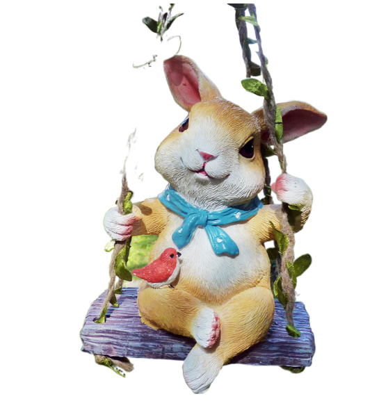 Garden terrace outdoor cat swing resin ornaments — image 1