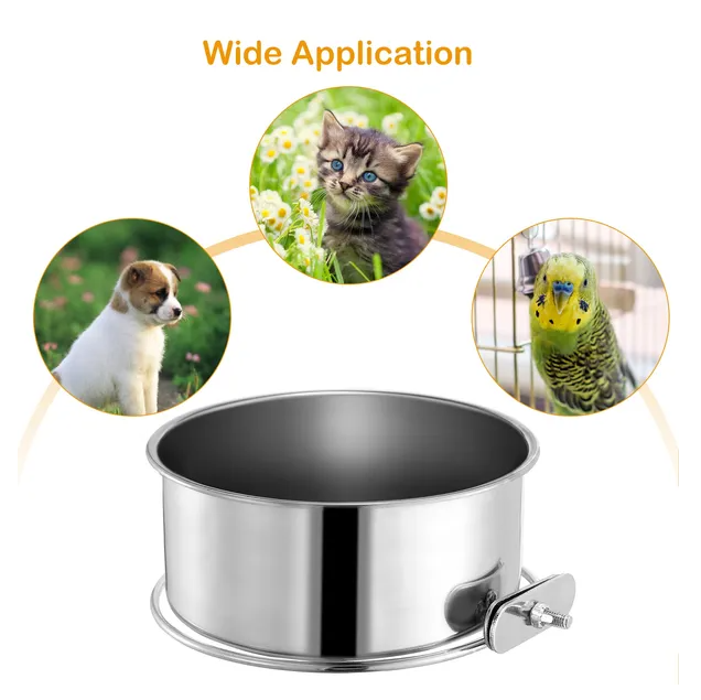 Bol de Alimento para Perros en Acero Inoxidable Suspendido con Soporte Desmontable — imagen 4