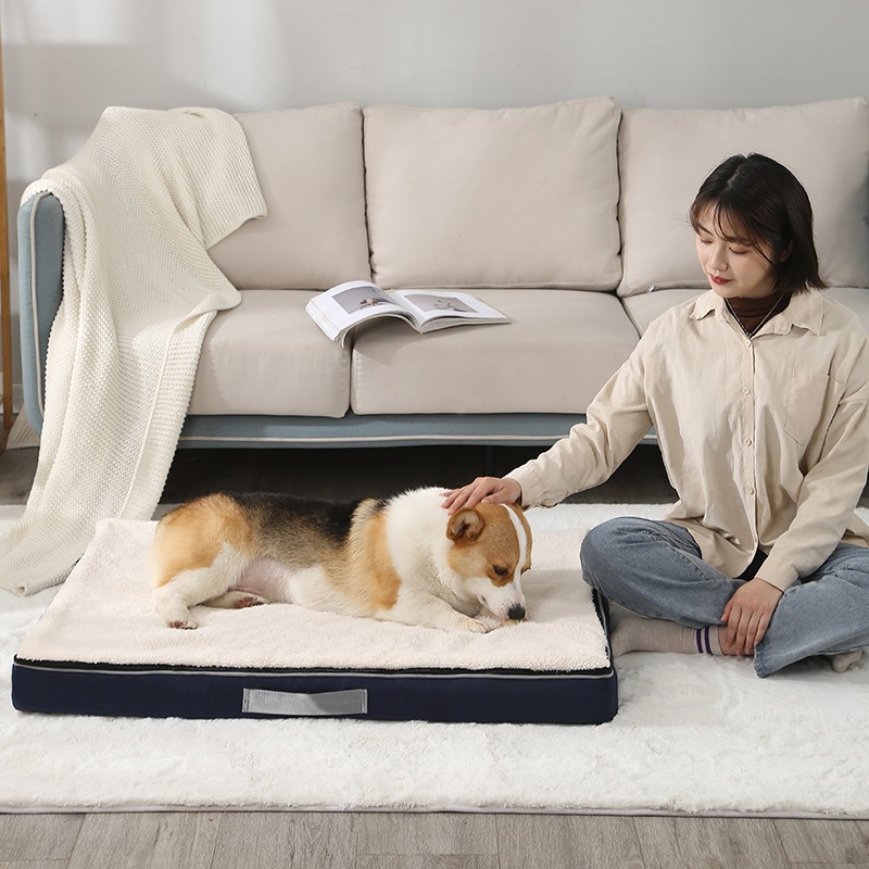 Memory Sponge Pet Mat Dog Kennel Pet Kennel Teddy Golden Autumn And Winter Waterproof Mat Fully Removable Washable Dog Bed Cat Mat — image 2