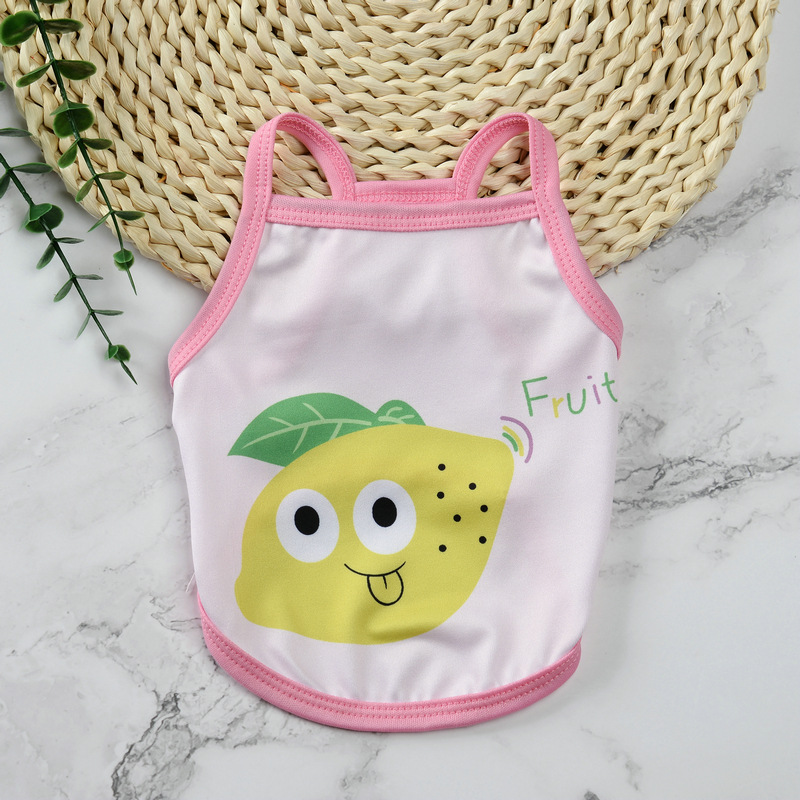 Ropa de mascotas - Camisetas de frutas divertidas con solapas y detalles coloridos para perros — imagen 9