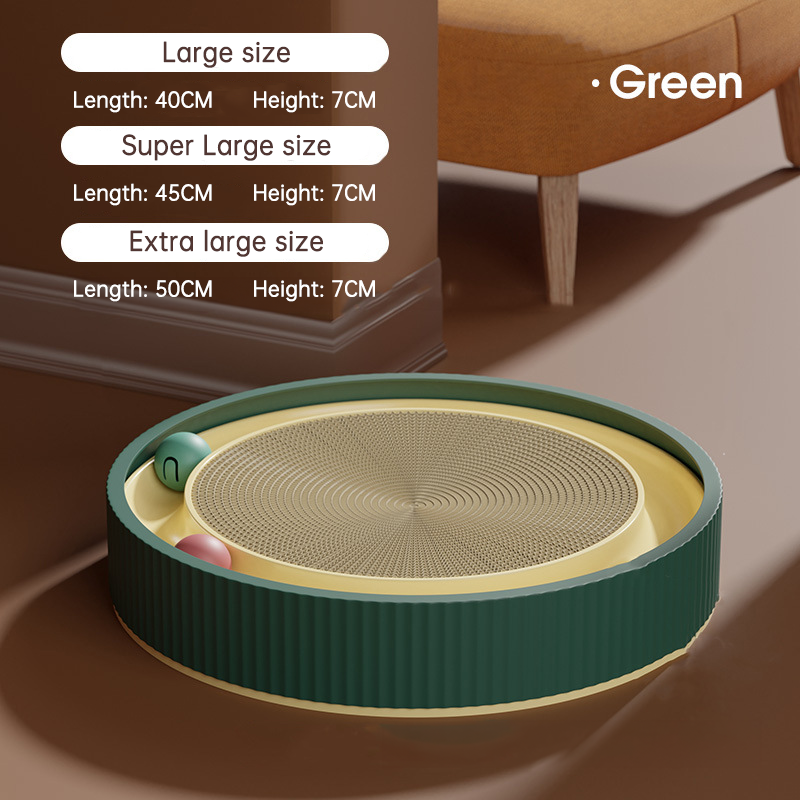 Multi Function Round Cat Scratching Board with Ball Toy Cat Scratcher Funny Sharpen Nails Scraper Can Replace Nest for Cats — image 6