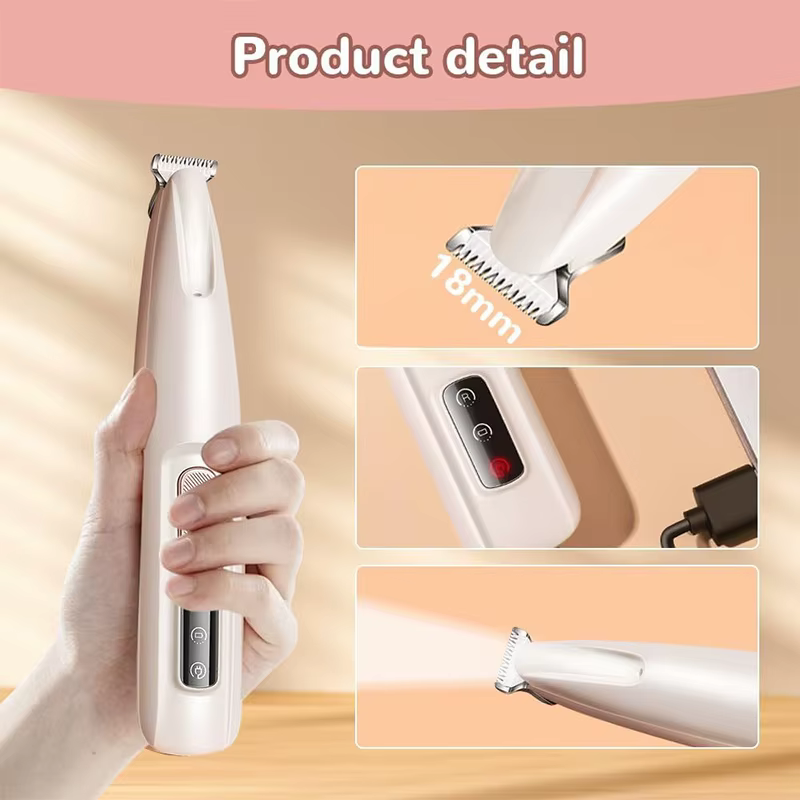 Pet Grooming Kit with Scissors, Low Noise Cordless Trimmer, USB Battery Powered LED Light for Dog Cat Face Paw Grooming — image 2