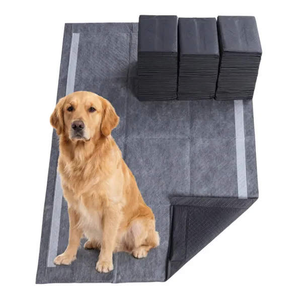 Paquete de 150 Planchas de Carbono Activado para Perros, 35,5"x24", Gran Tamaño 6 Capas Control de Olor para Entrenamiento Canino — imagen 1