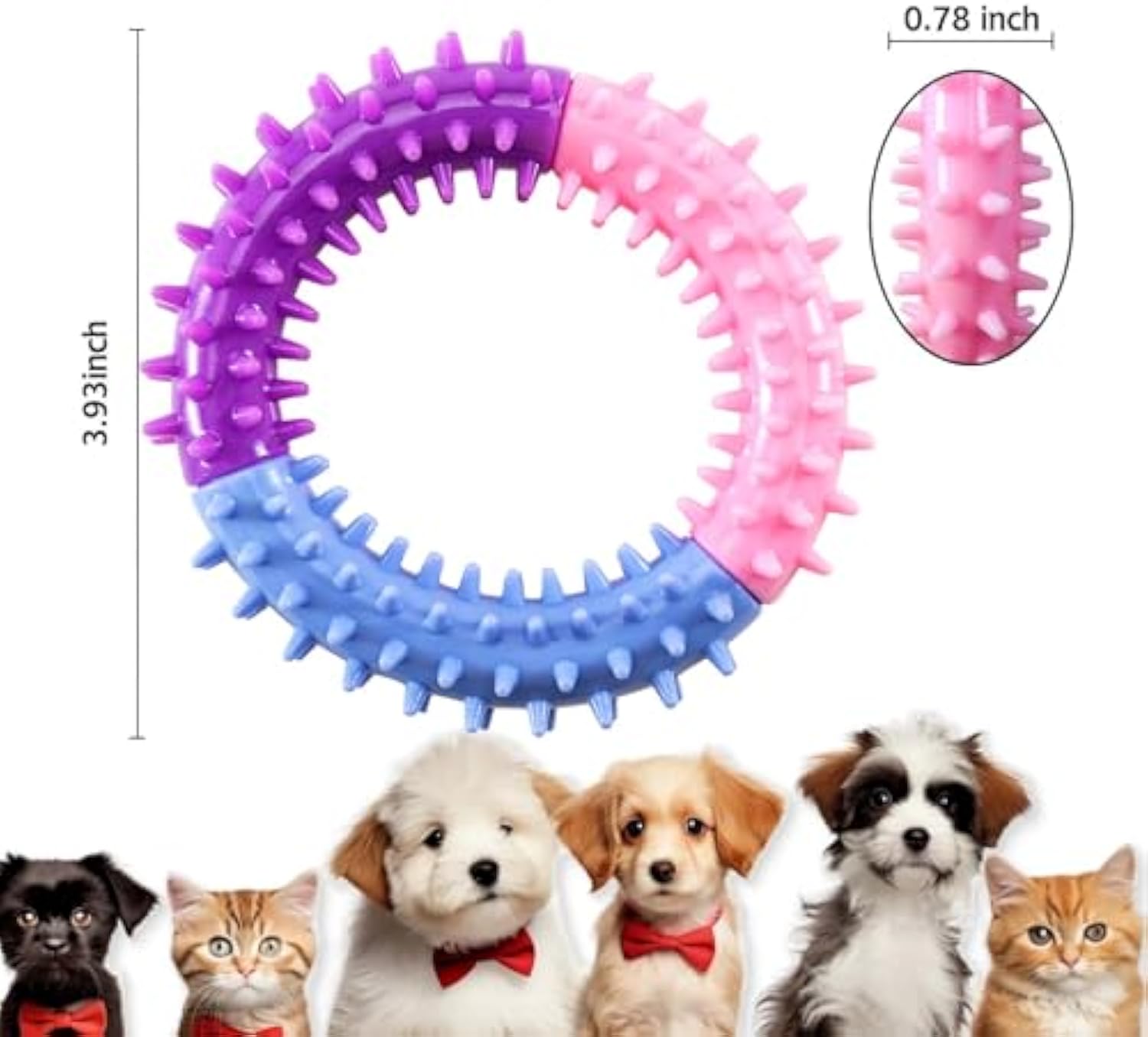 Dog Chew Toys Ring Dog Teething Toys Rubber Puppy Teething Toys Pet Toys For Small Medium Large Dogs — image 2