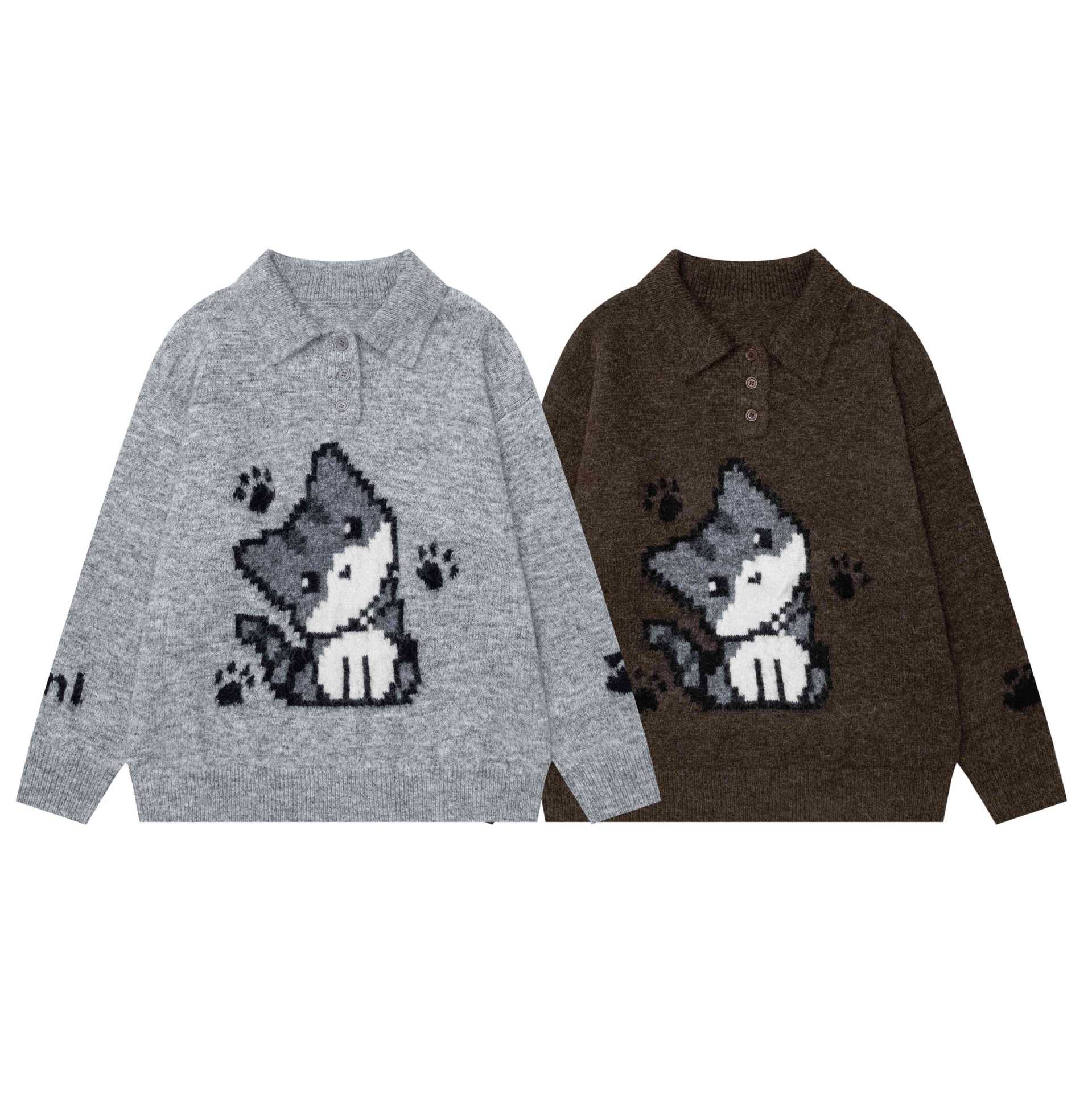 Pixel style Little Wolf Claw Sweater — image 6