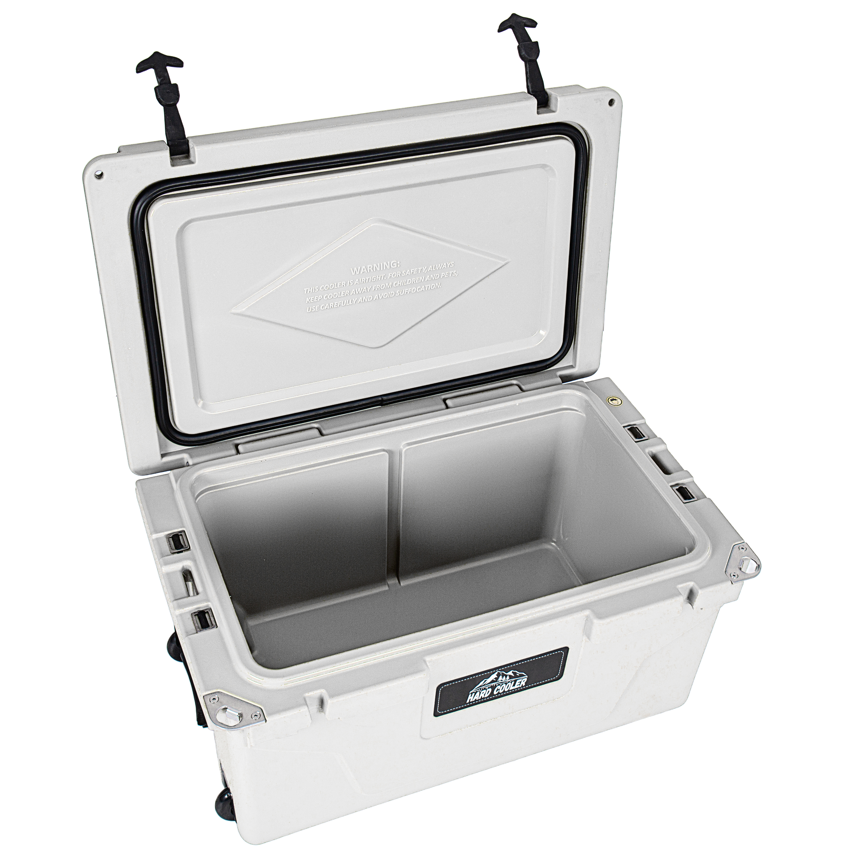 Nevera portátil de camping y pesca blanca de 65QT aislada — imagen 4