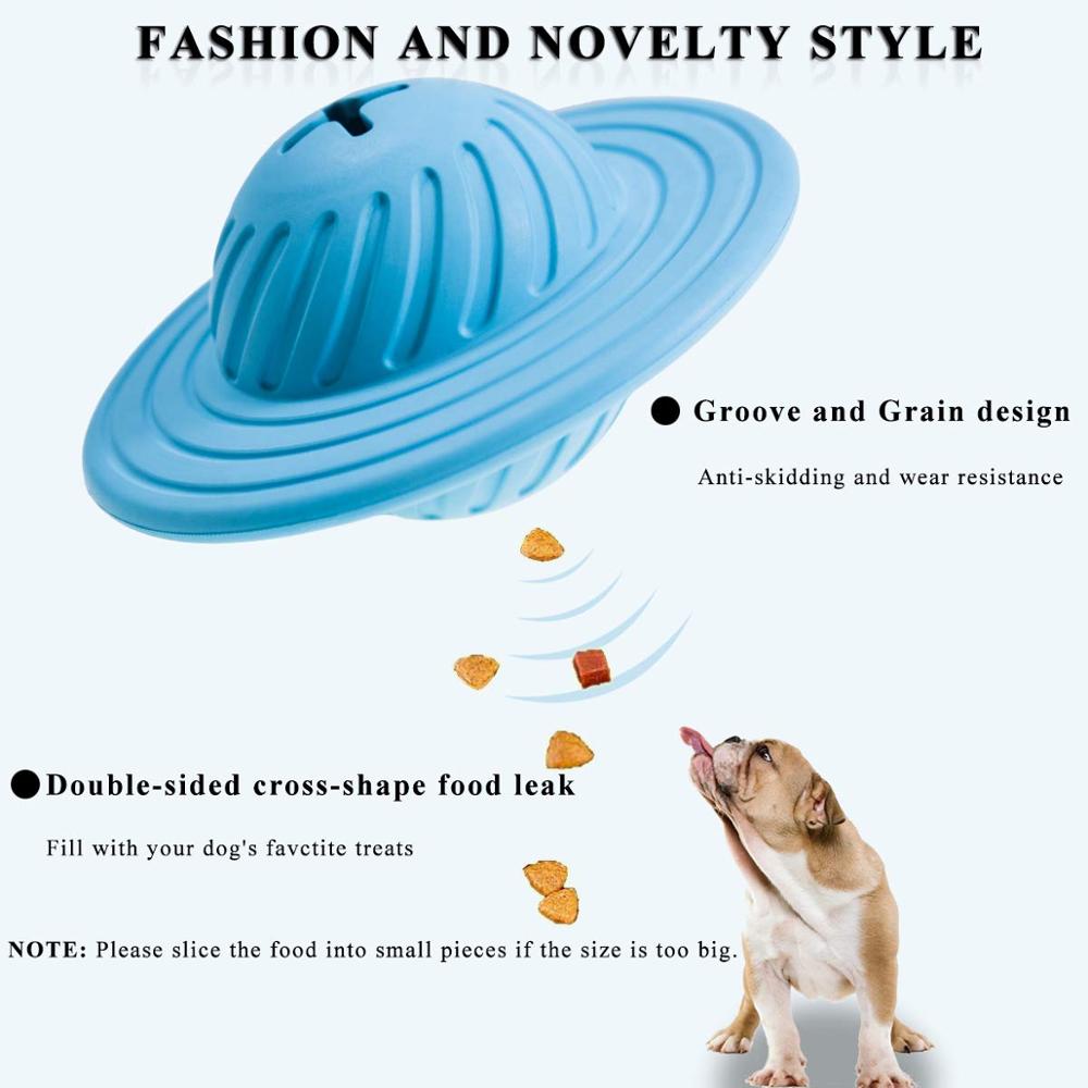 New Dog Toy Ball Pet Supplies Tooth Grinding Toy Natural Rubber Frisbee Cat and Dog Toy Food Leakage Device — image 2