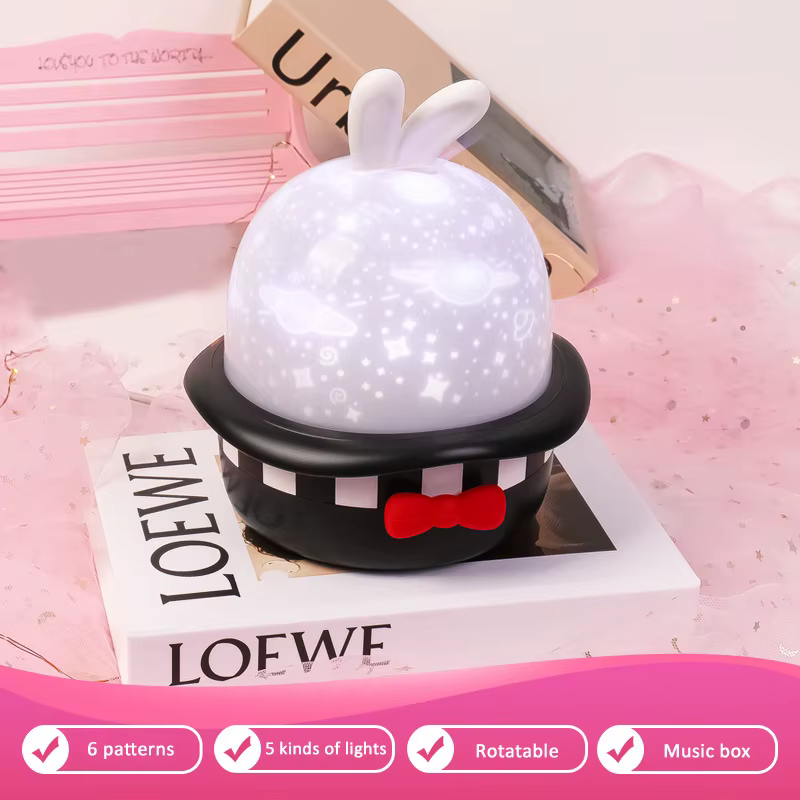 Magic Rabbit Starry Sky Projection Lamp Led Charging Rotating Night Light — image 8