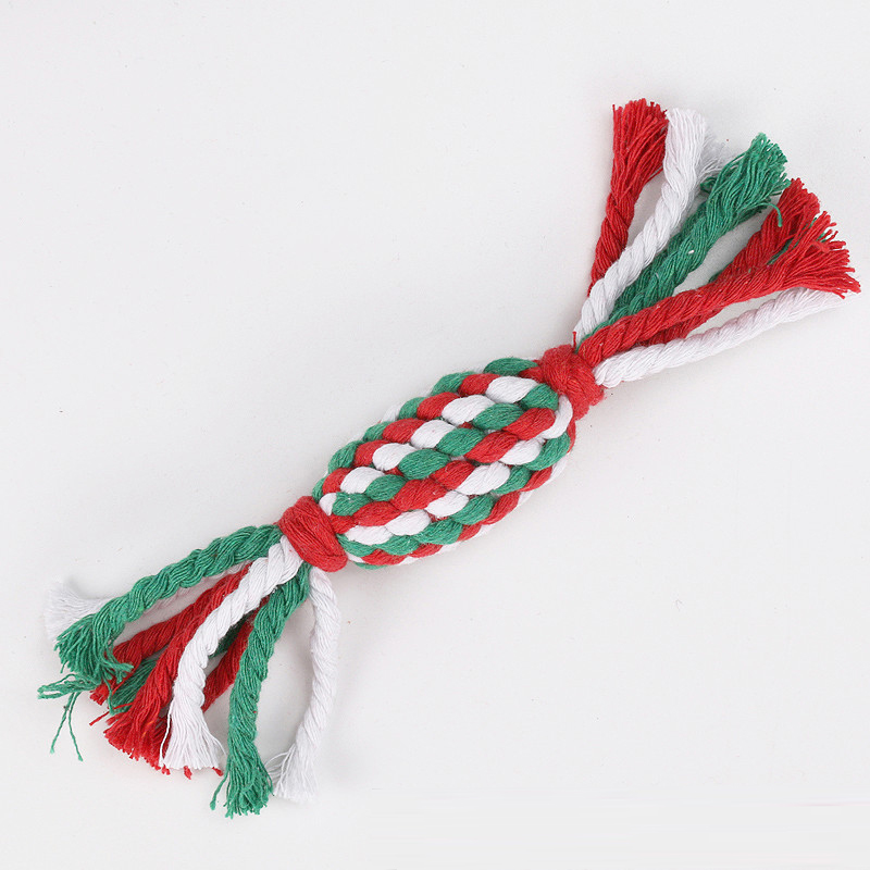 Pet Toys Christmas Series Christmas Combination Cotton Rope Toys Teeth Cleaning Teeth Grinding Dog Toys — image 3