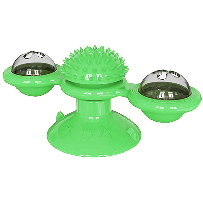 Animal Doll Stuffed Cat Pet Catnip Grass Toy Interactive Windmill Cat Toys With Catnip Cat Toys For Indoor Cats Funny Kitten Toys With LED Light Ball Suction Cup Cat Nip Toy For Cat Chew Exerc — image 12