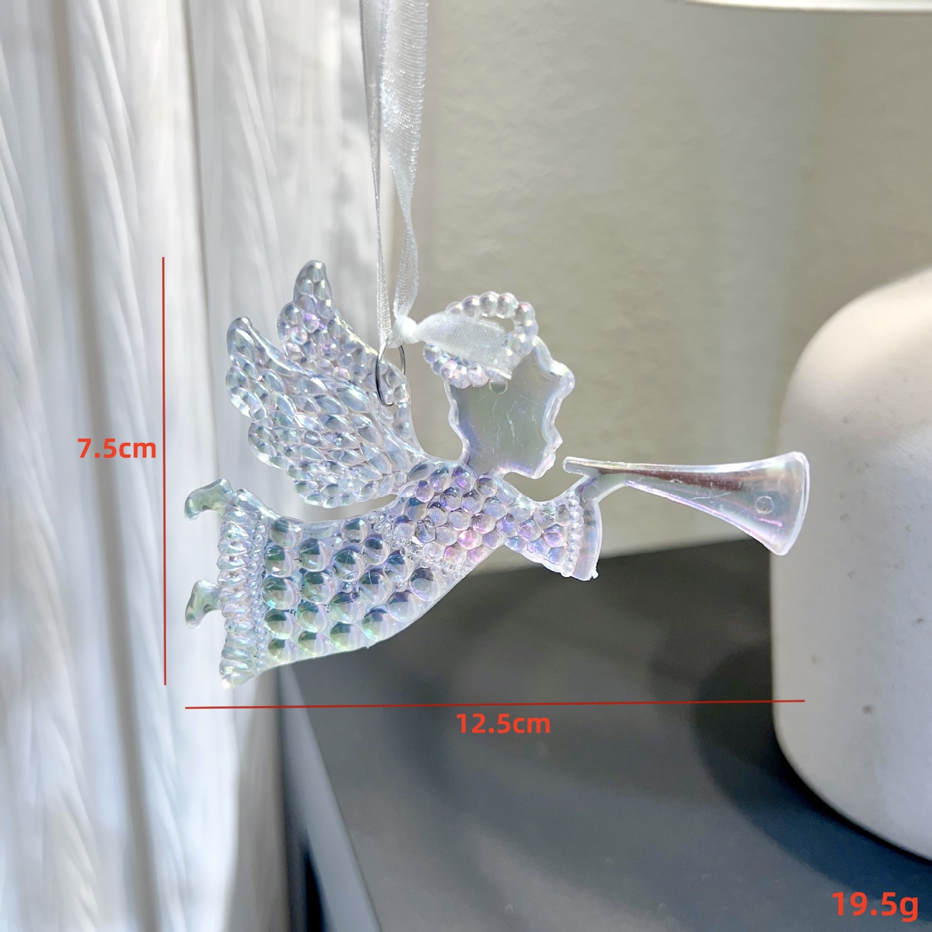 Christmas Tree Decoration Transparent Acrylic Colorful Bell Butterfly Shape Ornament — image 11
