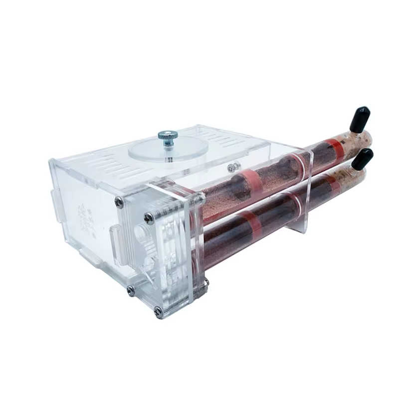 DIY Ant Farm 2 pcs 18-180mm Gypsum Bamboo Test Tube Nest with Feeding Area Pet Anthill Workshop Ant House Queen Ant Nest Castle