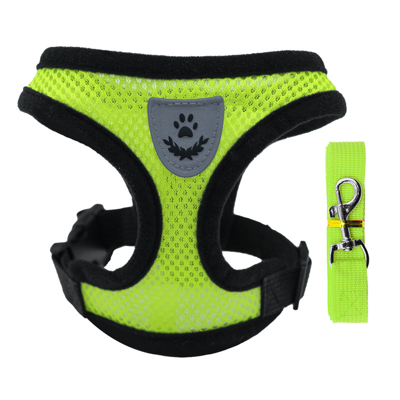 Adjustable pet harness set (small dogs/cats): vest, collar, leash. Fits French Bulldogs, Chihuahuas, etc — image 2