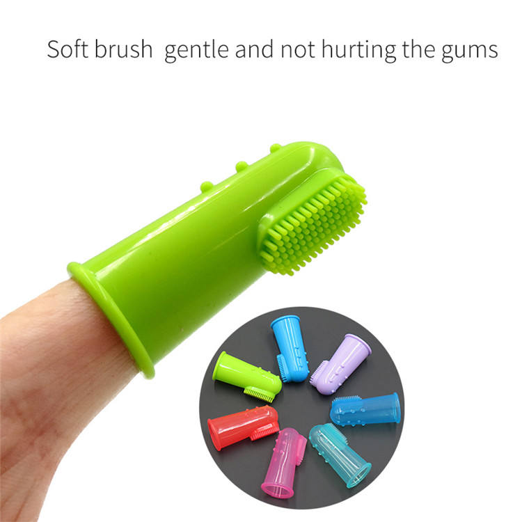 Pet Toothbrush Silicone Finger Dog Toothbrush Cat Finger Sets Brushing Teeth Oral Cleaning Supplies — image 3