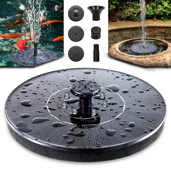 Solar Power Bird Bath Fountain Upgrade 1.4W Solar Fountain With 4 Nozzle — image 5