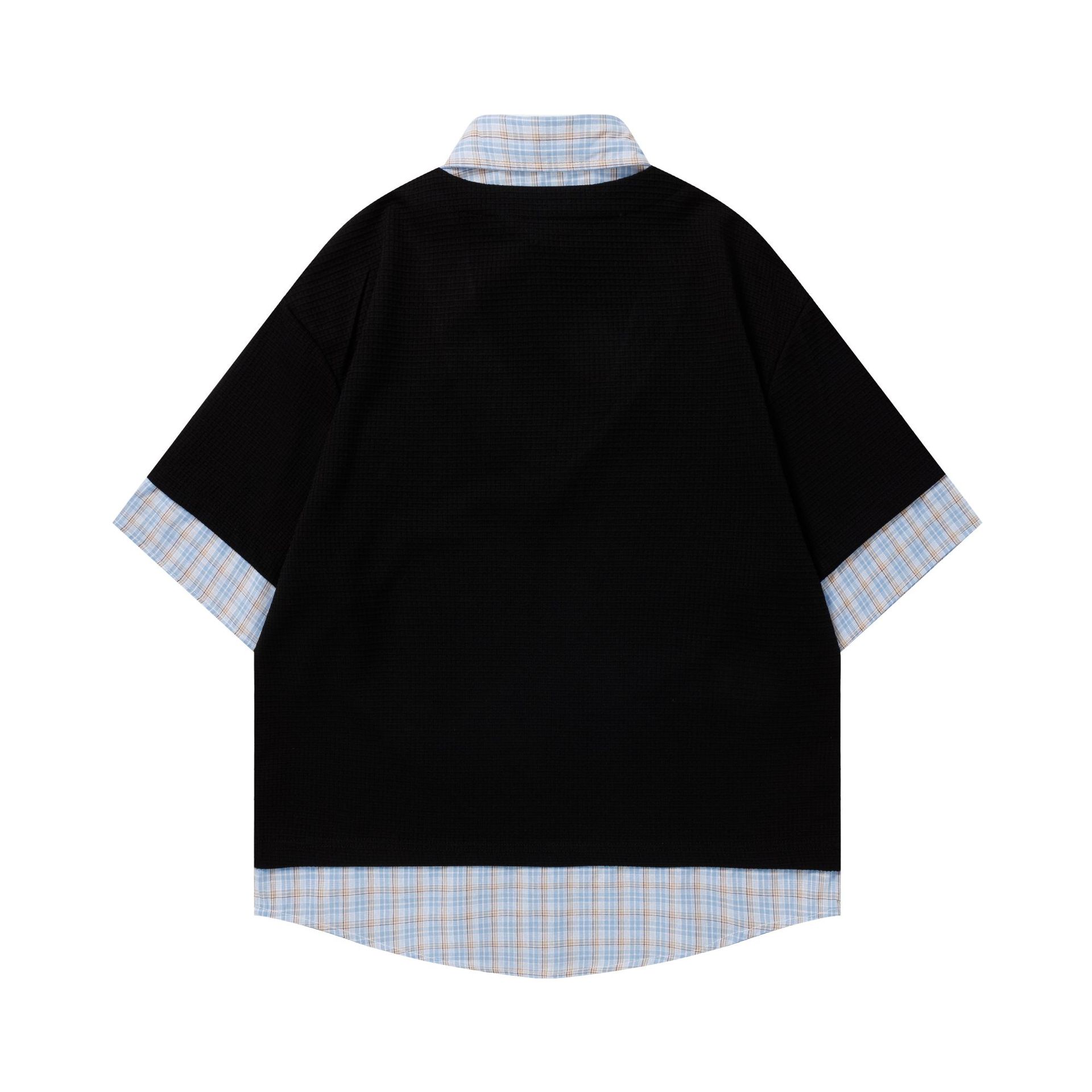 Small dog embroidered checkered short sleeved shirt — image 5