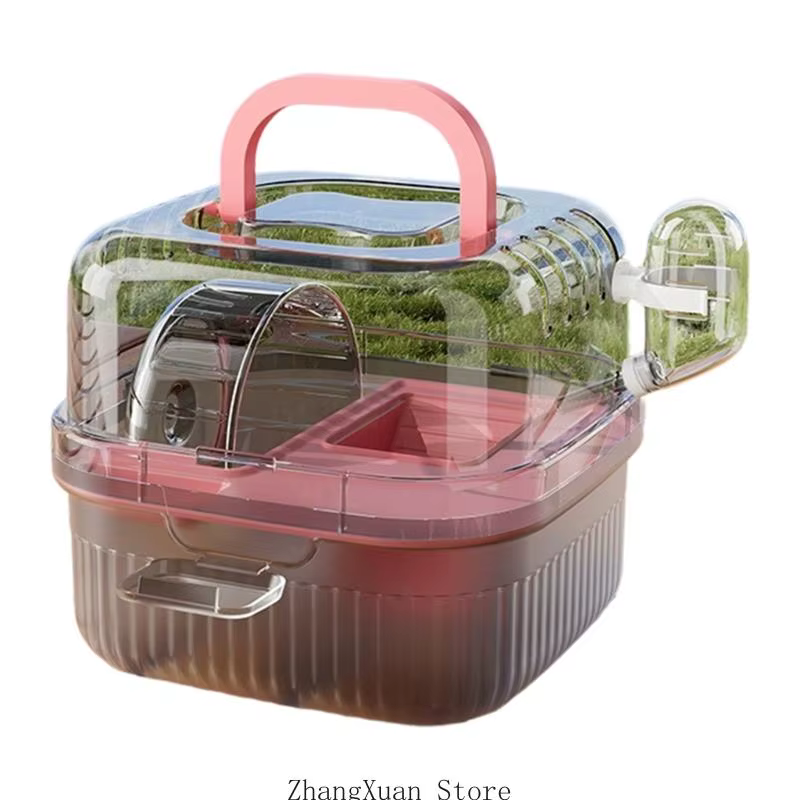 Caja Portátil para Hamsters con Diseño de Visibilidad Clara y Construcción Estable para Uso de Pequeños Animales en Interior y Exterior 3XUF — imagen 3