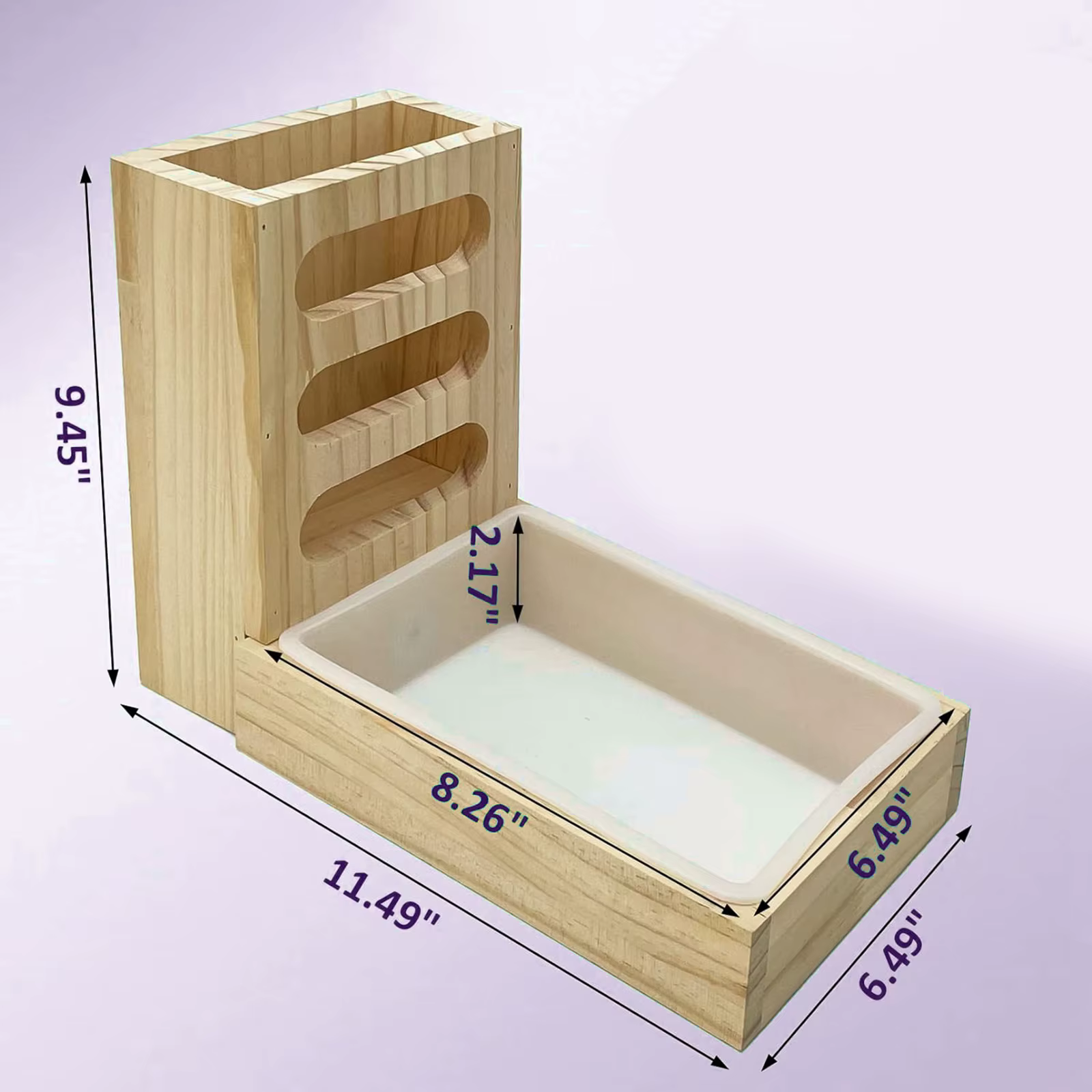 Rabbit Hay Feeder with Litter Box Hay Rack Feeder Small Animal Hay Holder for Hamster Bunny Small Animals Chinchilla Guinea Pig — image 5