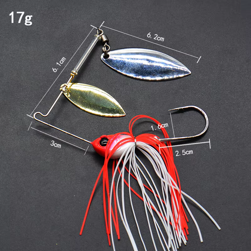 Fishing Lure 12/17g Wobblers Lures Spinners Spoon Bait For Pike Peche Tackle All Artificial Baits Metal Sequins Spinnerbait — image 5
