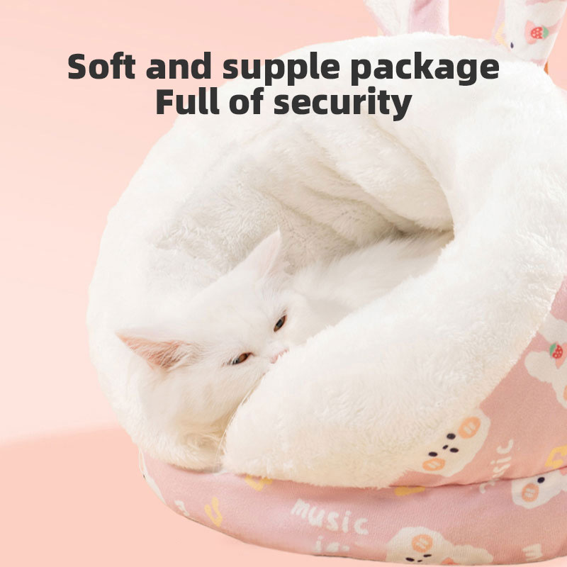 Pet Supplies Cat Warm In Winter Semi Closed All Season Universal Slippers Cat and Dog Bed — image 2