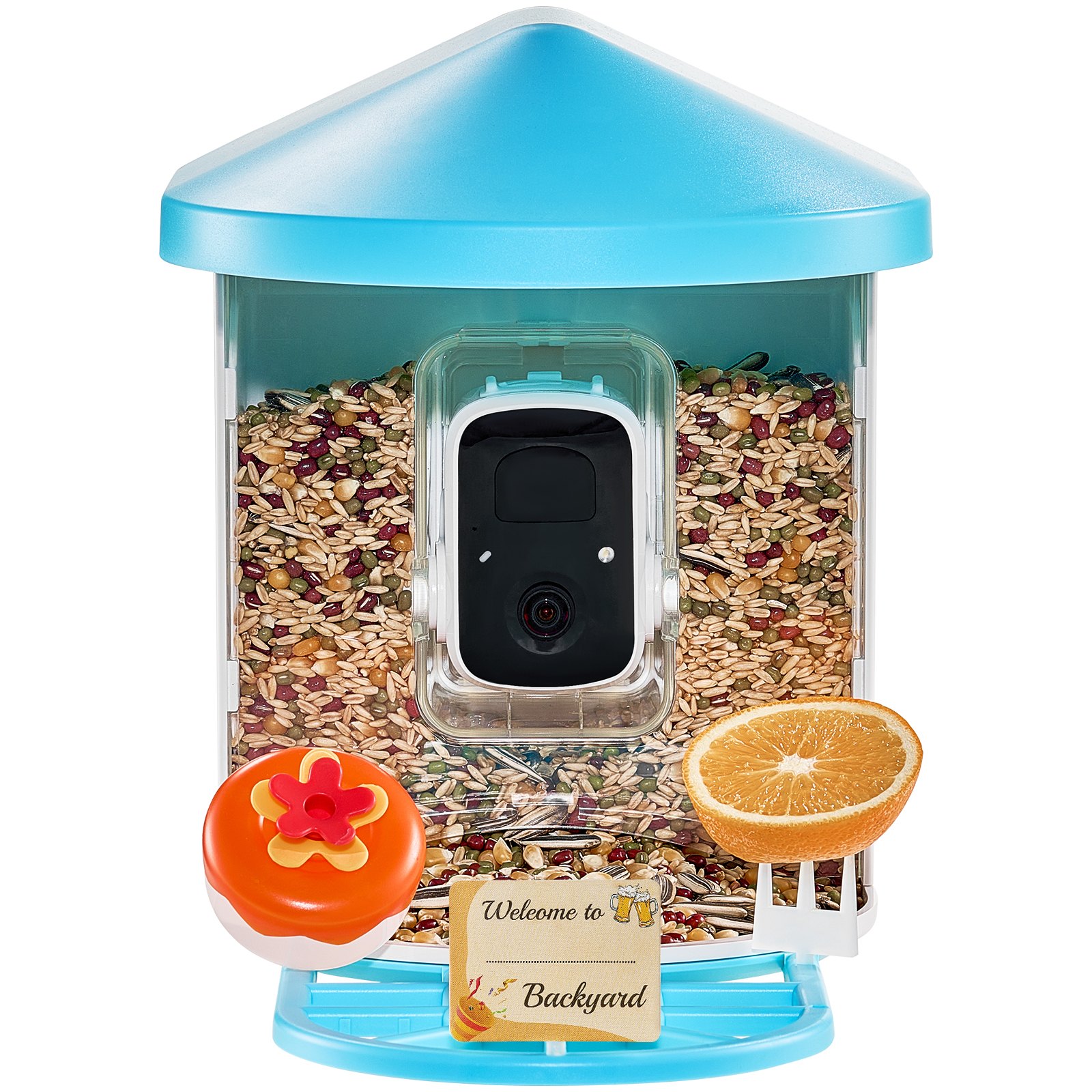 VEVOR Smart Bird Feeder With Camera 2K HD AI Identify Bird Species Auto Capture — imagen 6