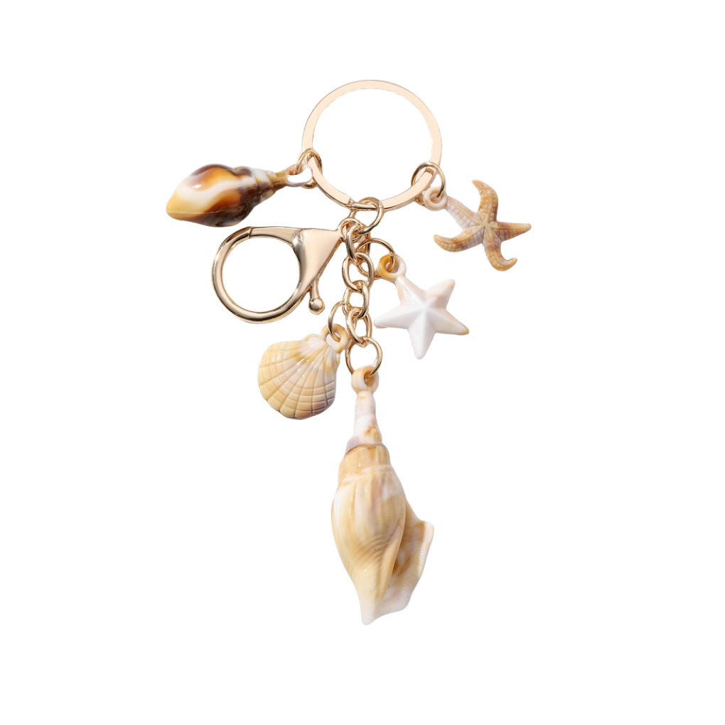Pulsera con Concha de Caracol, Estrella de Mar y Estrella de Cinco Puntos en Acetato — imagen 10