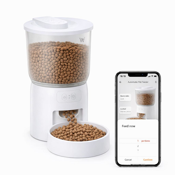 Alimentador Automático de Mascotas 3L para Gatos, Perros y Pequeños Animales, Dispensador de Alimento Seco para Gatos con Control de Tiempo y Cuantitativo — imagen 1