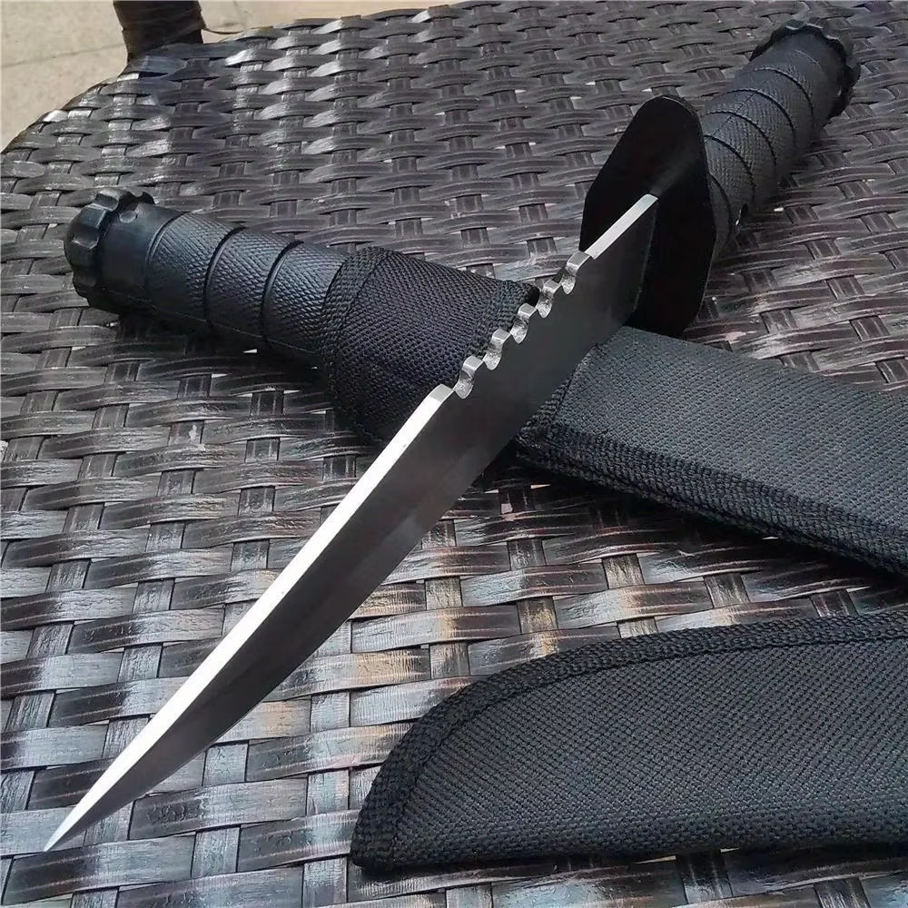 Outdoor Tactical Survival Knife - High Hardness Stainless Steel Fixed Blade with Sheath, Ergonomic Non-Slip Handle for Camping — image 6