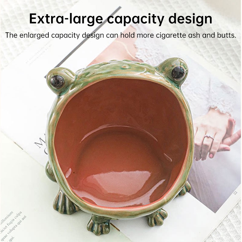Cute Ceramic Frog Storage Bowl – Animal Figurine Key Candy Organizer, Home Desktop Decor — image 6